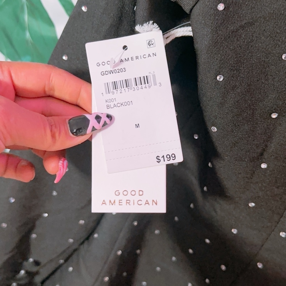 GOOD AMERICAN BLAZER CRYSTAL MINI DRESS